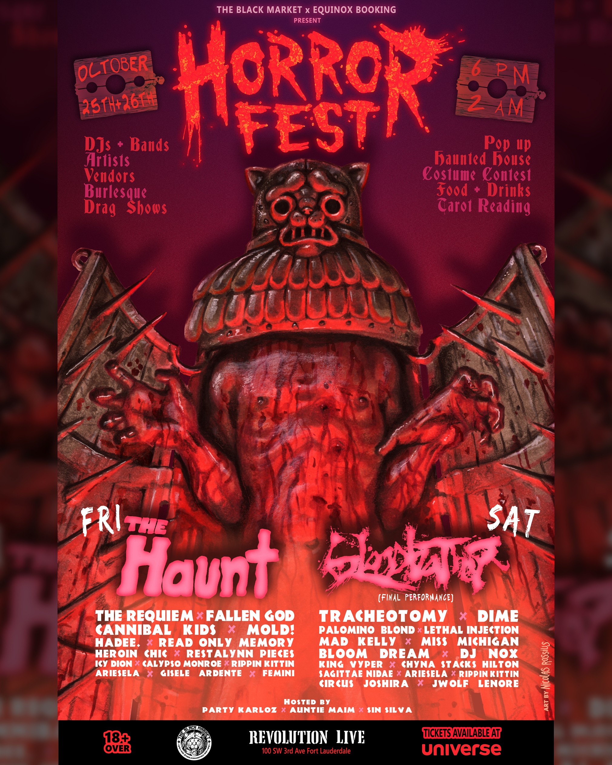 BLACK MARKET & EQUINOX BOOKING PRESENT HORROR FEST 2024