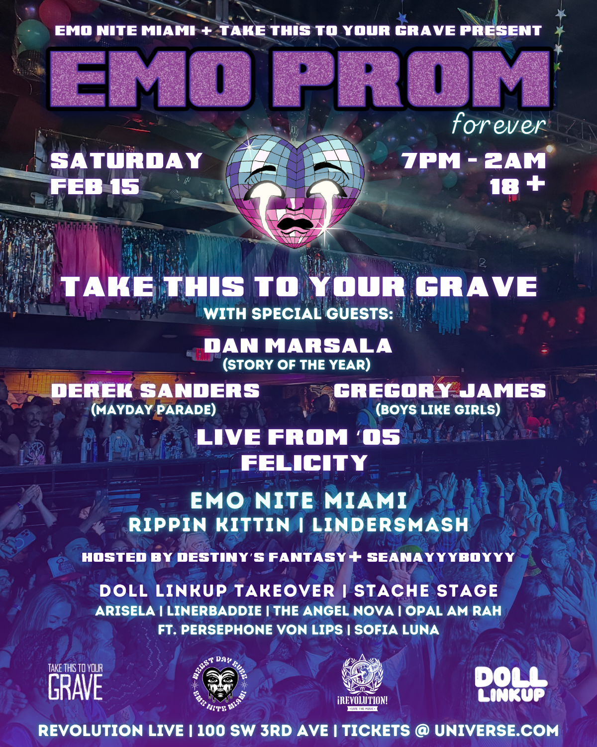 Emo Nite Miami and Take This to Your Grave present: EMO PROM FOREVER!